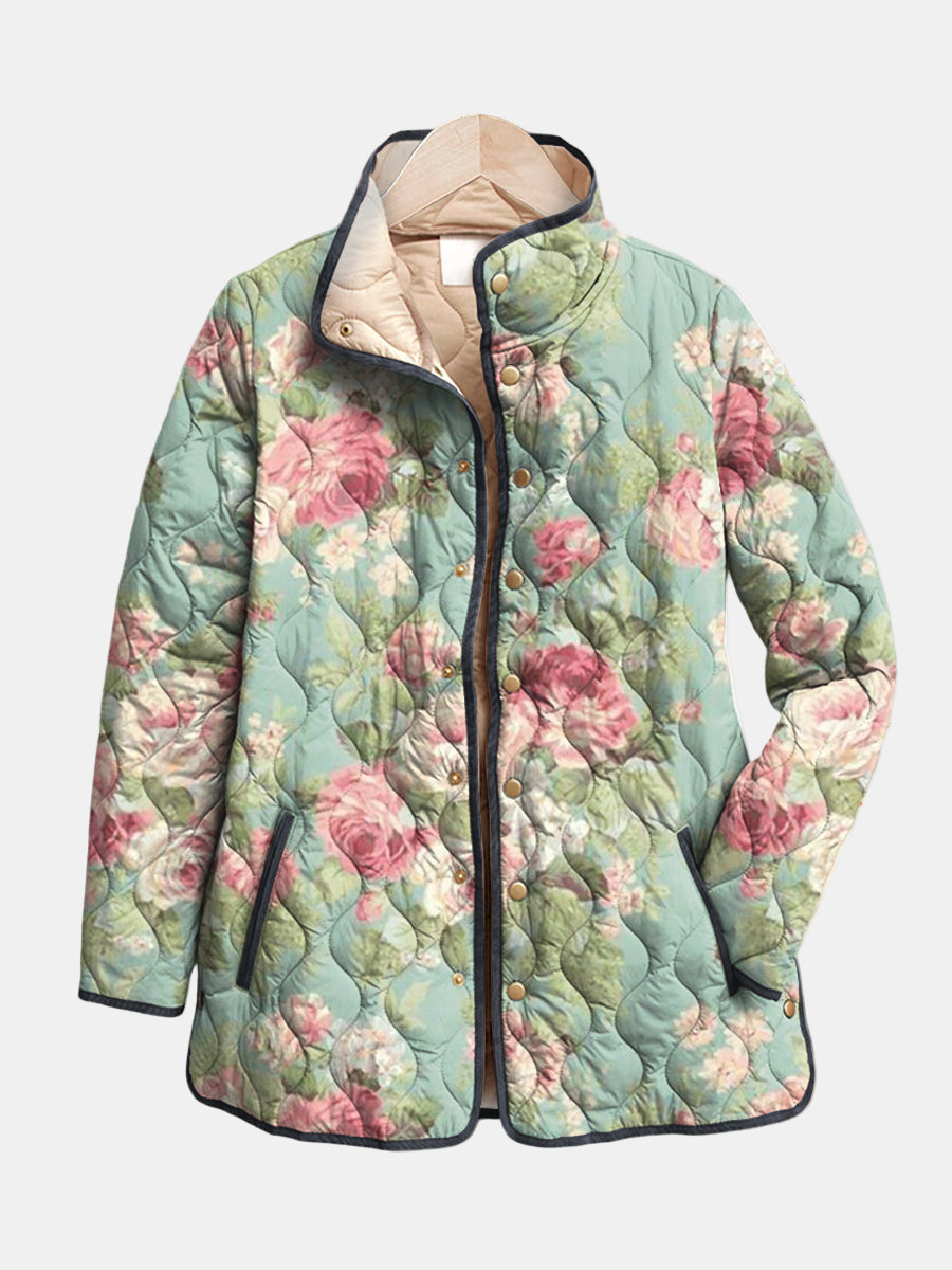 DELACROIX | Claire Vintage Roses Quilted Jacket