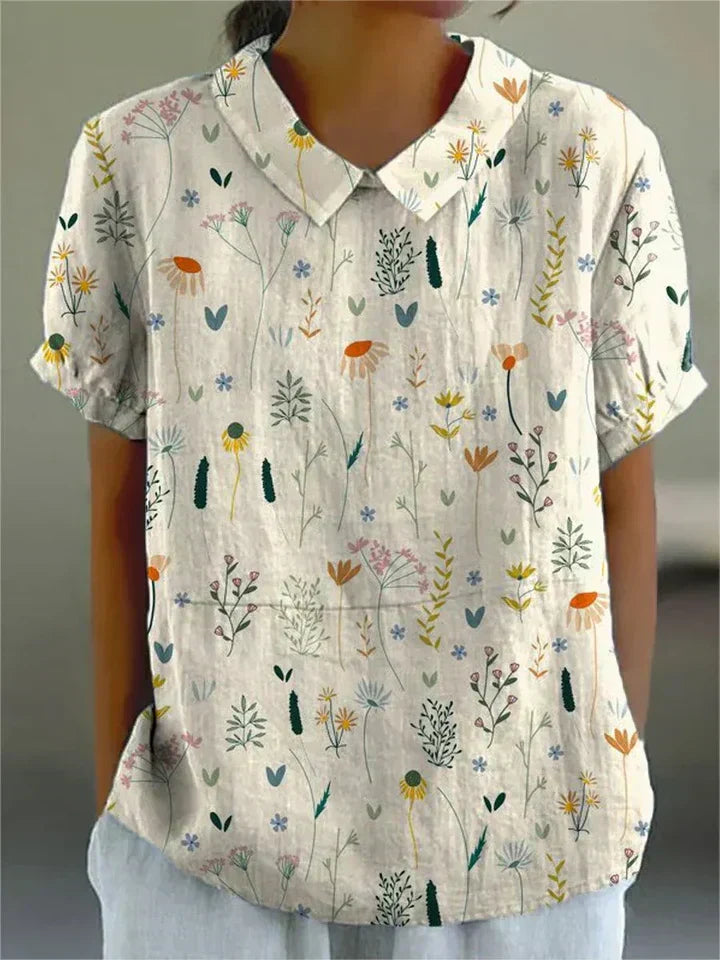 Raelyn | Wildflower Blouse — Summer Essence in Pastel Tones