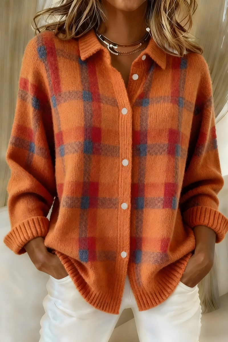 Caterina | Check Cardigan