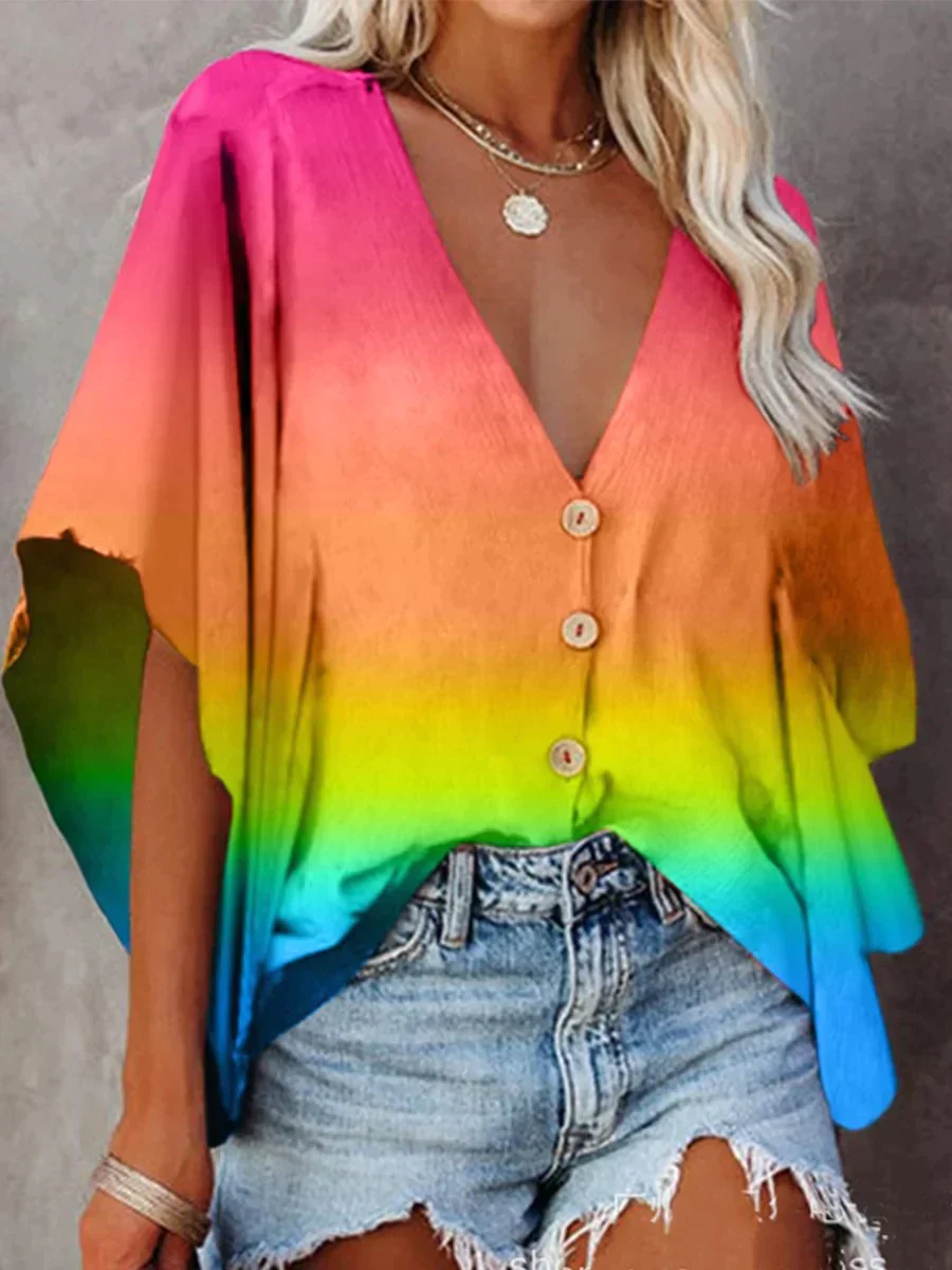 Selena | Chic Short-Sleeve Blouse for Women
