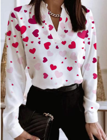 Blouse - V-Neck and Relaxed Fit