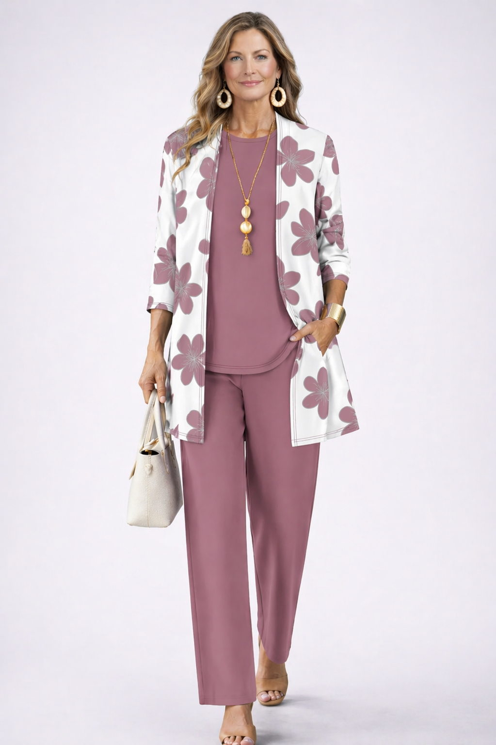 Tine | Classic Elegance Three-Piece Set in Purple
