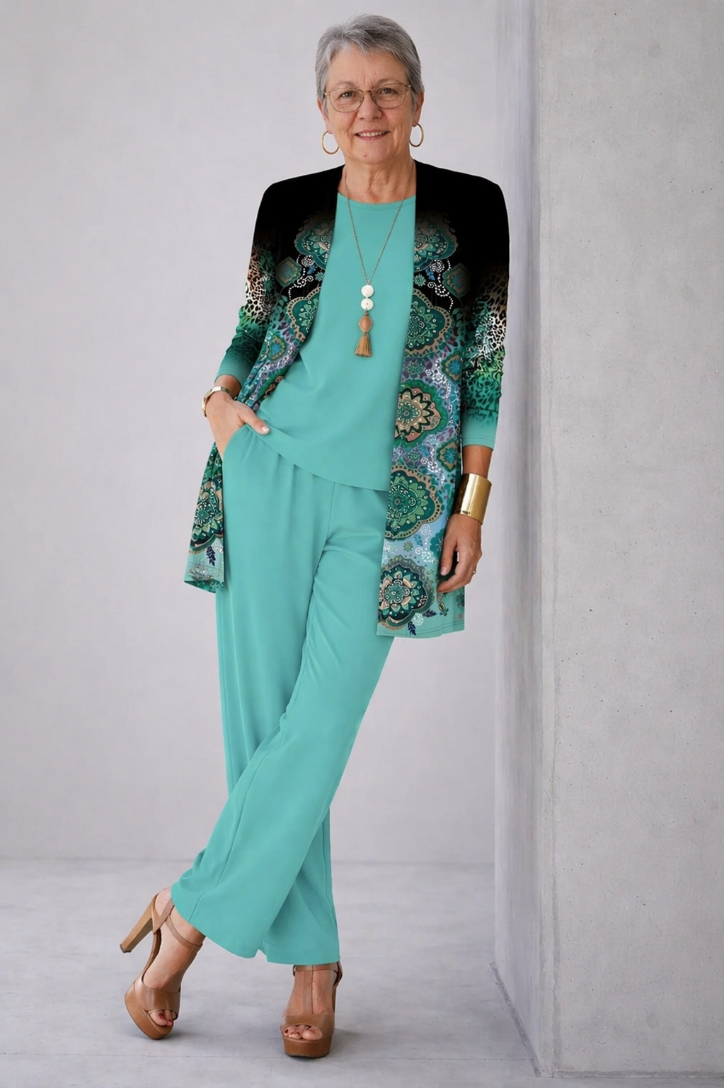 Gel | Classic Elegance Three-Piece Set in Turquoise