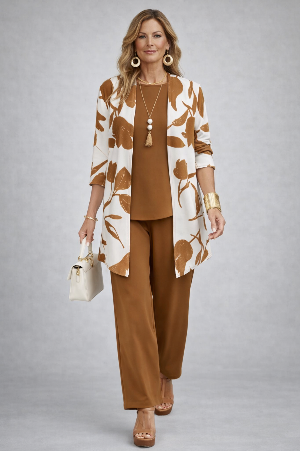 Melody | Classic Elegance Three-Piece Set in Caramel