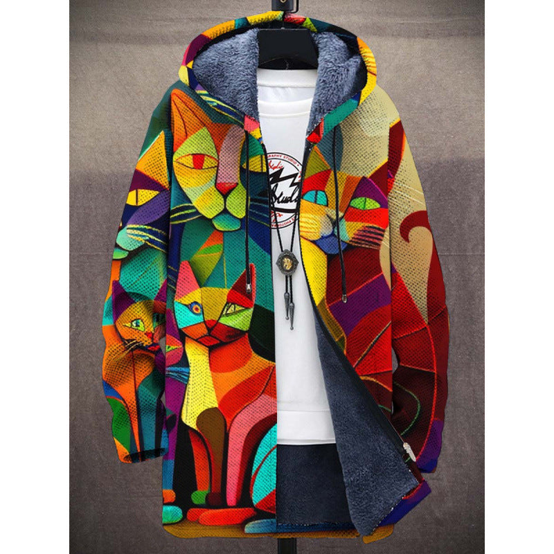 Raffaella | Artistic Hooded Cardigan