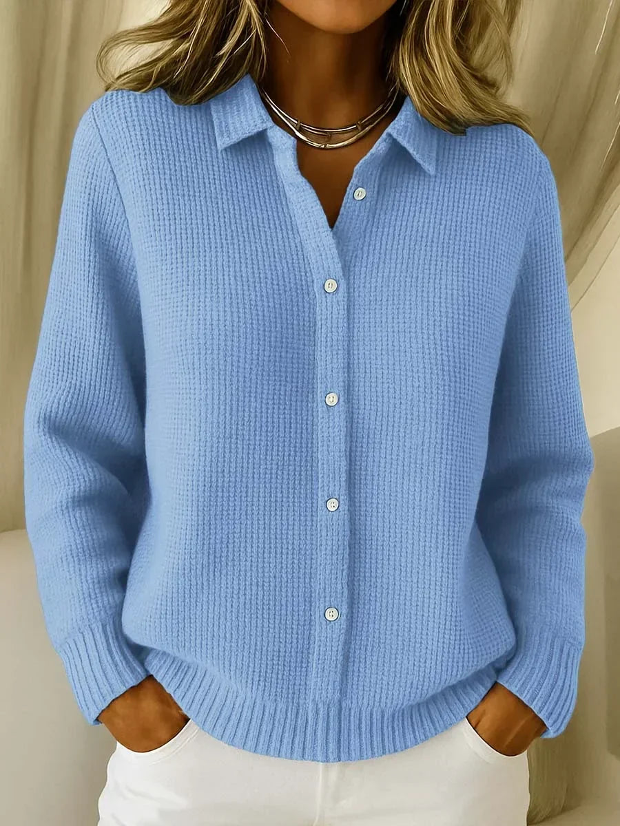 Désirée | Soft Knit Shirt with Refined Collar