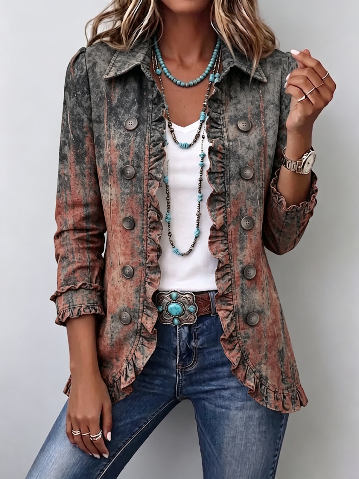 Flaminia | Textured Ombré Vintage Jacket